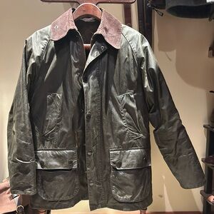 Barbour Dark Green Waxed Field Jacket